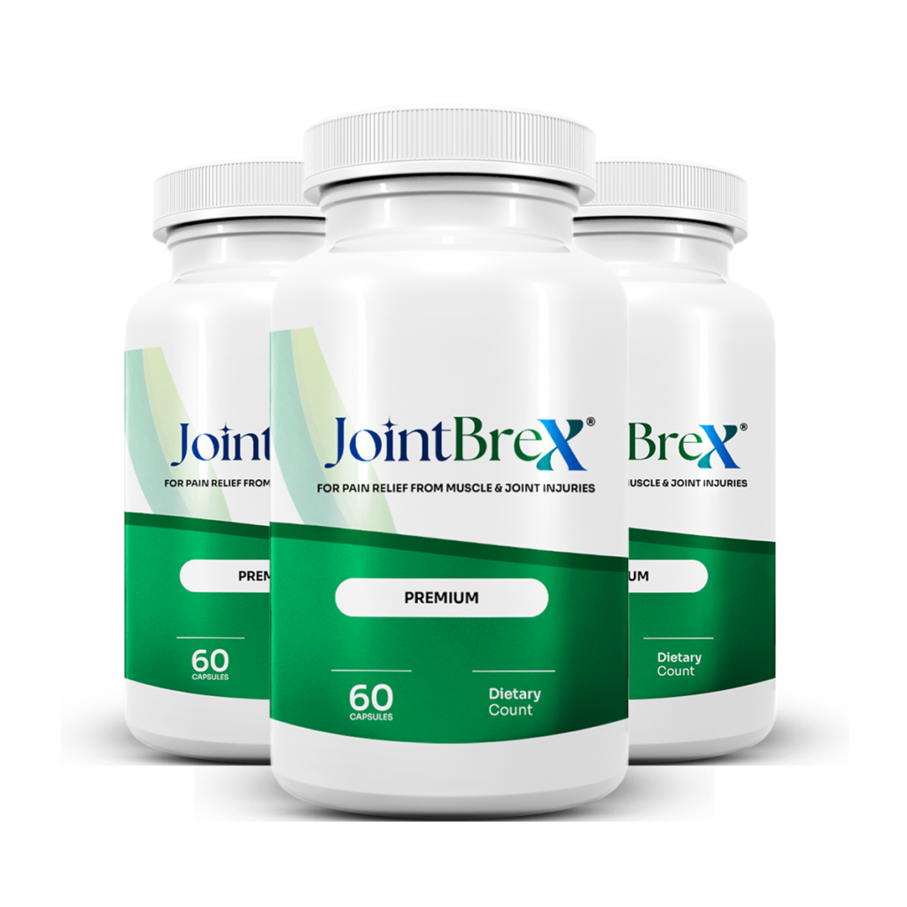 Three bottles of JointBrex joint support capsules